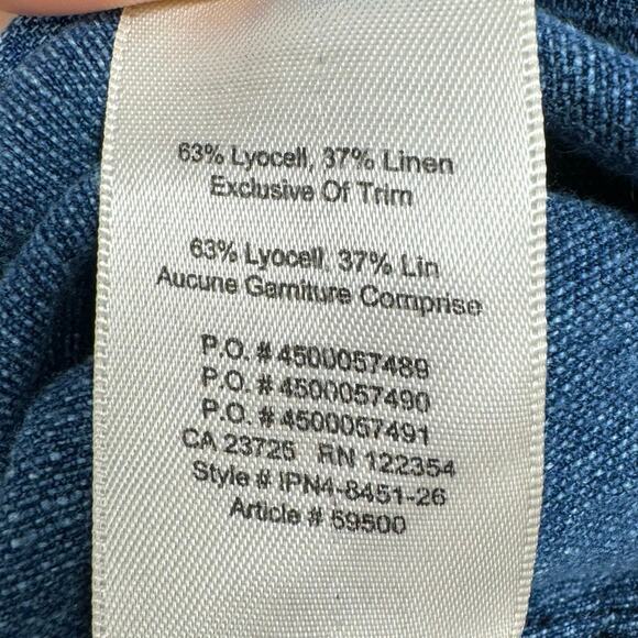 Aritzia Wilfred Hymne Linen Blend Apron Dress Preppy Cottage Farm Peasant Size 0 - Picture 11 of 12